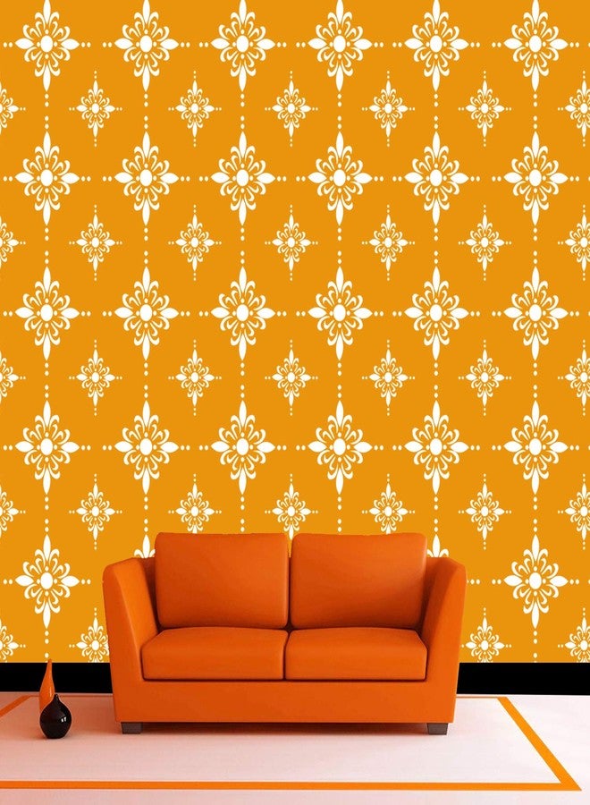 DECORNOW Radiant Shimmering Design Reusable DIY Wall Stencil Painting, Suitable for Home Decoration, Wall Decoration Size : (16 inch x 24 inch) - Image 1